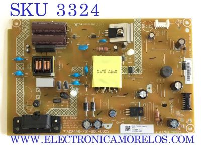FUENTE PARA TV INSIGNIA / NUMERO DE PARTE PLTVKL231XXA4CU / 715G8098-P01-000-002S / 231XXA4CU / 5698366P0699 / MODELO NS-32DF310NA